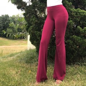 CRANBERRY FLARE PANTS 🍷